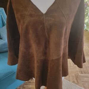INC International Concepts Brown Suede Top